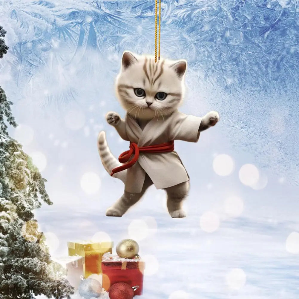 Kung Fu Cat Ornament ( 1 PCs / 4 PCs )