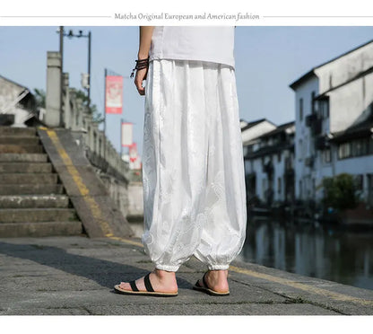 Samurai Style Wide-Leg Trousers