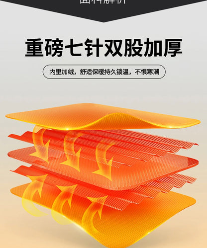 100% Merino Wool Men's Warm Sweater Mock Collar Thickened Zippered Cardigan Autumn Winter New Cashmere Knitted Long Sleeve Tops