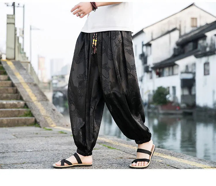 Samurai Style Wide-Leg Trousers