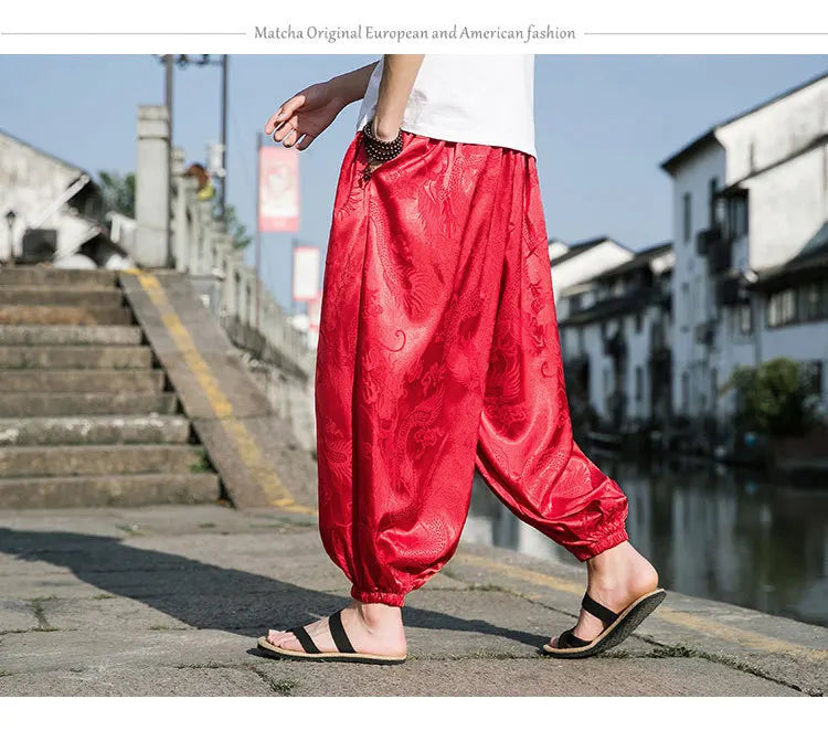 Samurai Style Wide-Leg Trousers