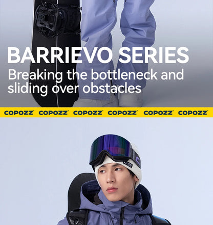 COPOZZ Ski Jacket Women Man Hooded Ski Wear Windproof Winter Overalls Hoodie Waterproof Outdoor Sports Clothing Snowboard