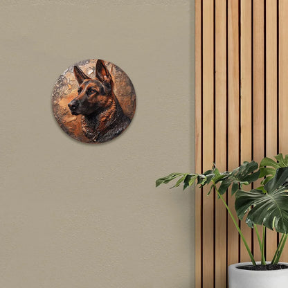 German Shepherds Flat 3D Ornament