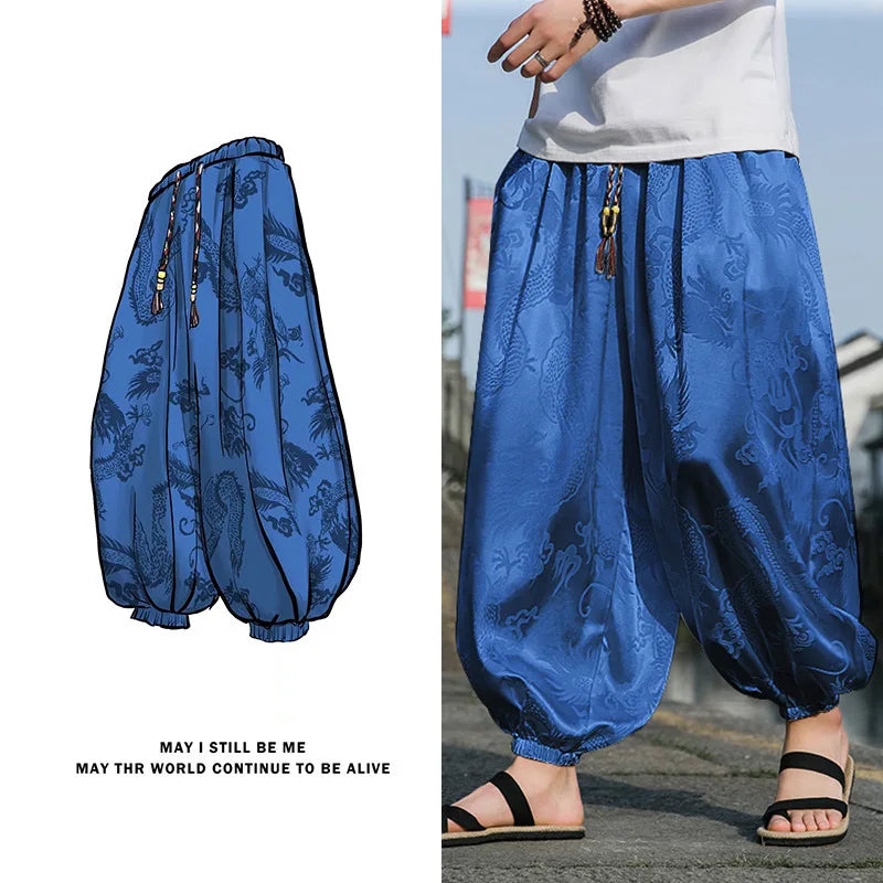 Samurai Style Wide-Leg Trousers