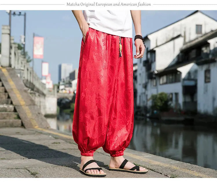 Samurai Style Wide-Leg Trousers