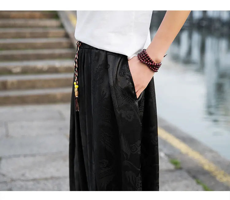 Samurai Style Wide-Leg Trousers