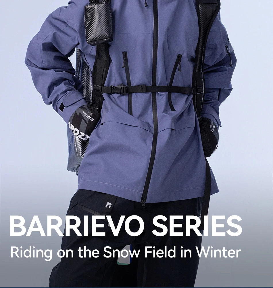 COPOZZ Ski Jacket Women Man Hooded Ski Wear Windproof Winter Overalls Hoodie Waterproof Outdoor Sports Clothing Snowboard