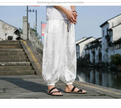 Samurai Style Wide-Leg Trousers