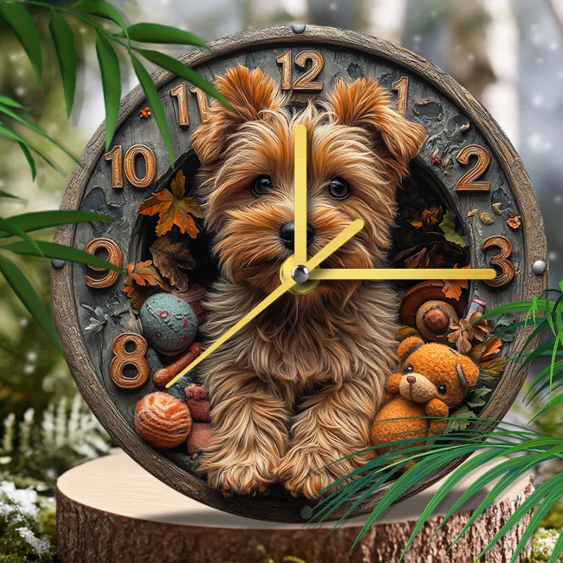 Yorkshire Terrier Silent Wall Clock