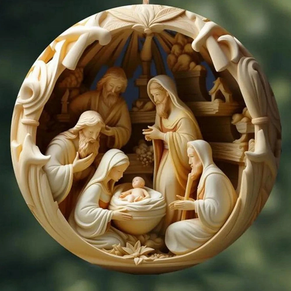 Classic Christmas Nativity Ornaments (1 / 6 / 12 PCs)