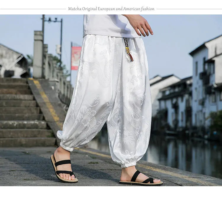 Samurai Style Wide-Leg Trousers