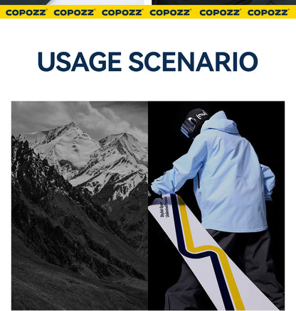 COPOZZ Ski Jacket Women Man Hooded Ski Wear Windproof Winter Overalls Hoodie Waterproof Outdoor Sports Clothing Snowboard