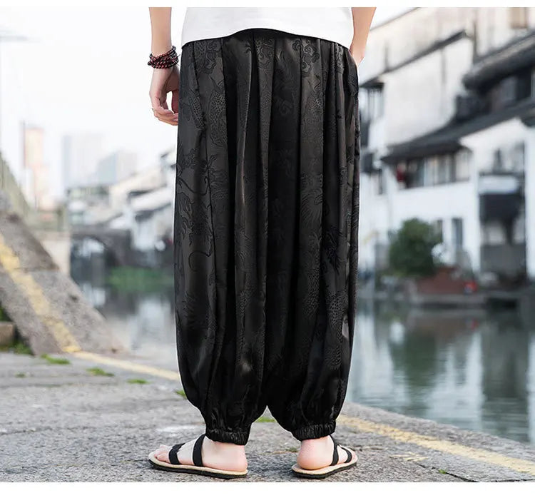 Samurai Style Wide-Leg Trousers