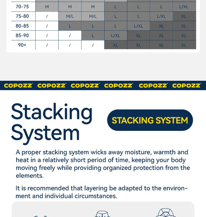 COPOZZ Ski Jacket Women Man Hooded Ski Wear Windproof Winter Overalls Hoodie Waterproof Outdoor Sports Clothing Snowboard