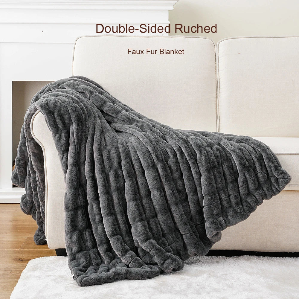 Luxury Faux Fur Throw Blanket