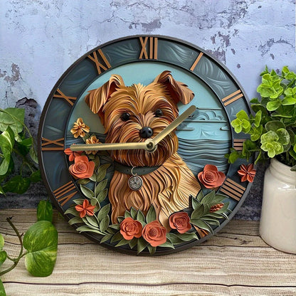 Yorkshire Terrier Silent Wall Clock