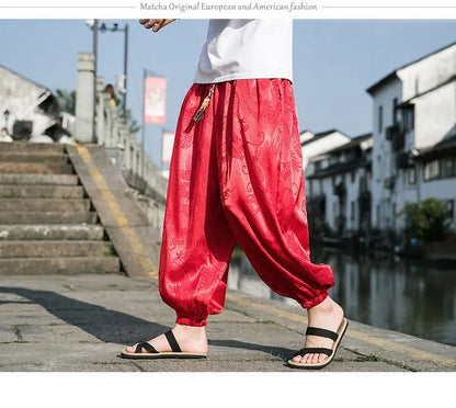 Samurai Style Wide-Leg Trousers