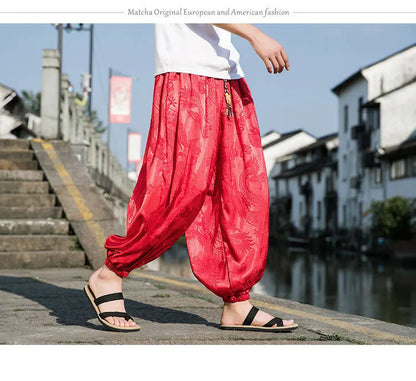 Samurai Style Wide-Leg Trousers