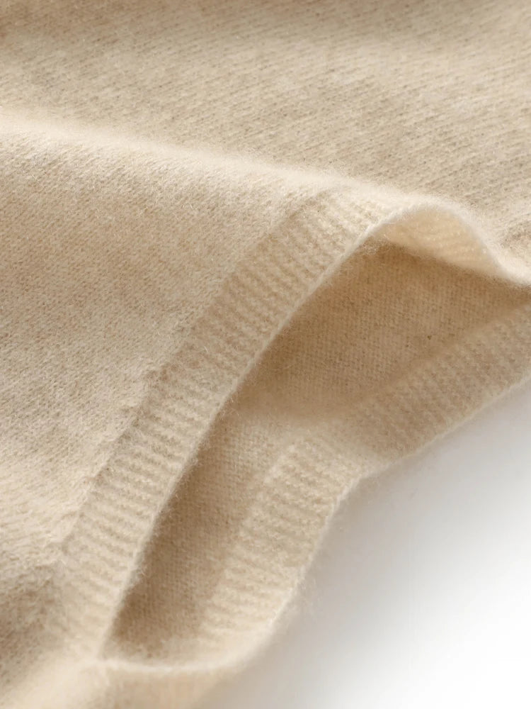 Women 100% Merino Wool Sleeveless Pullovers Turtleneck Sweater Waistcoat Wool Knitwear Spring Autumn Winter Fashion Vest Tops