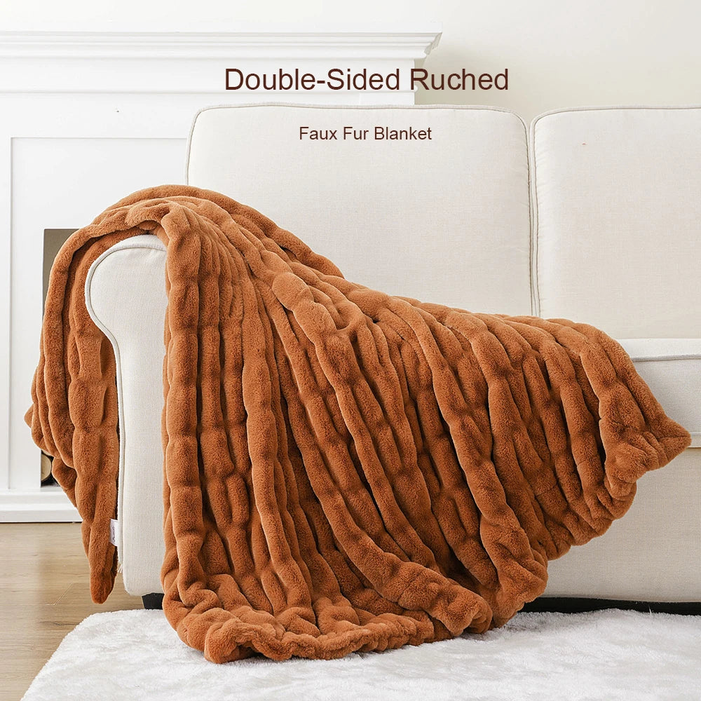 Luxury Faux Fur Throw Blanket