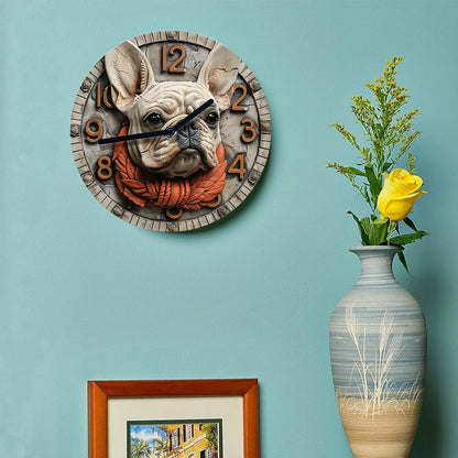 French Bulldog Silent Wall Clock