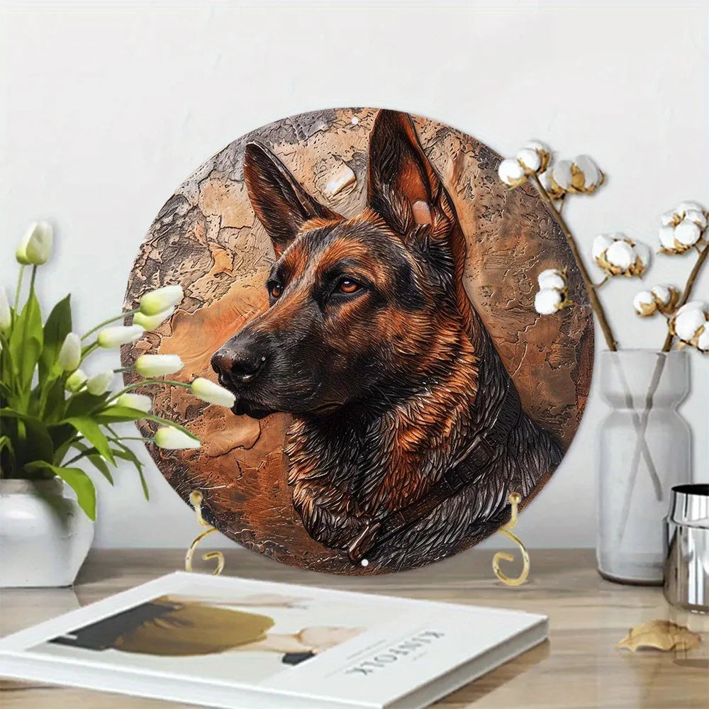 German Shepherds Flat 3D Ornament