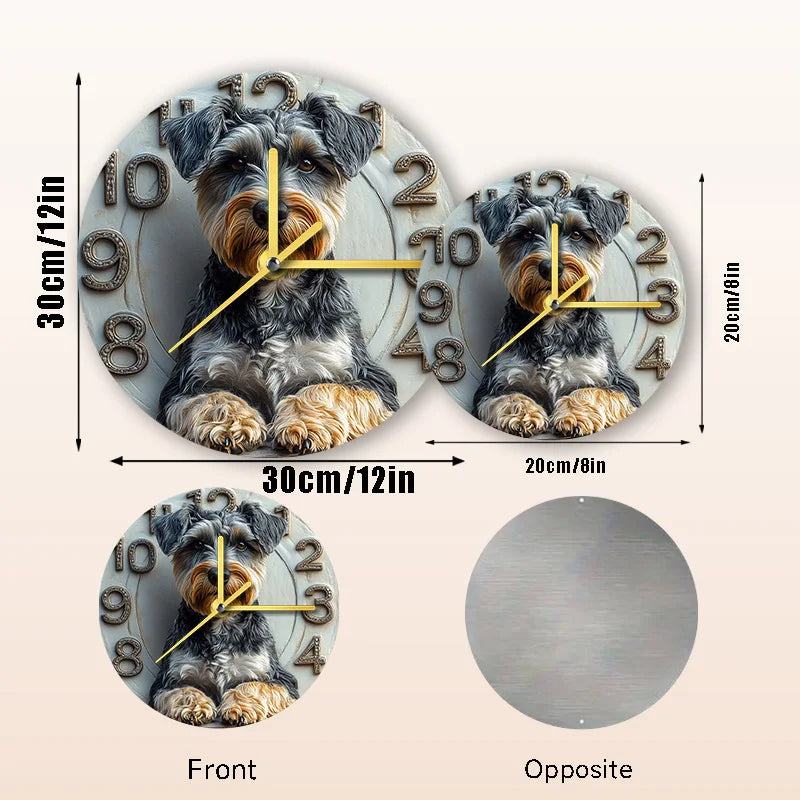 Schnauzer Silent Wall Clock