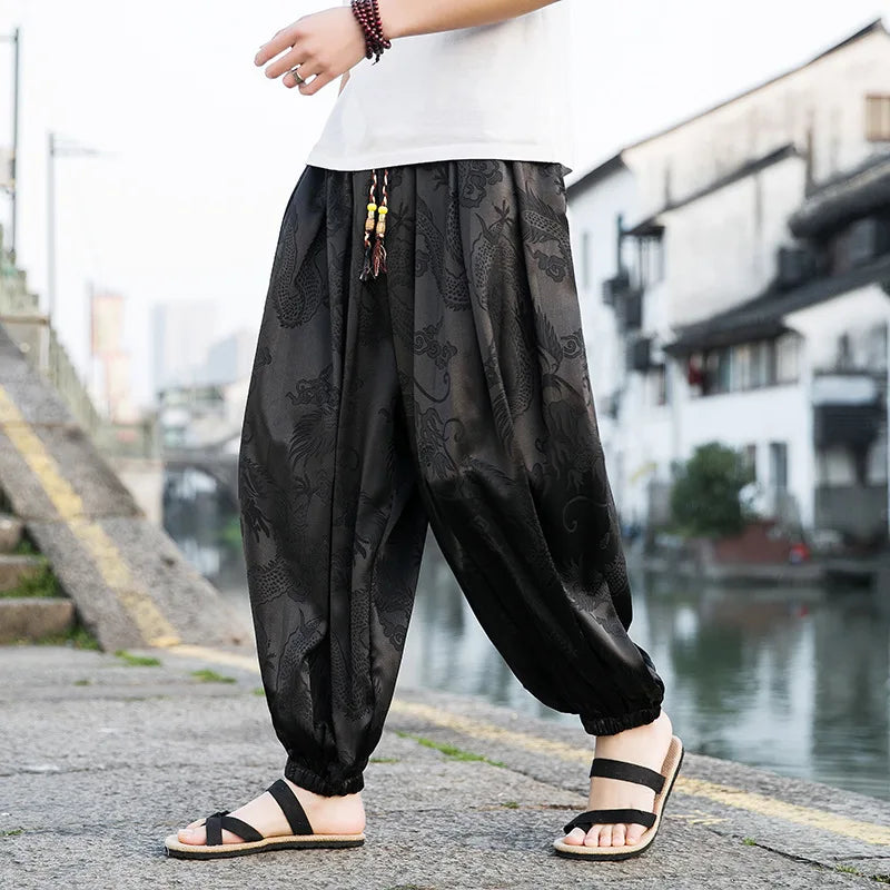 Samurai Style Wide-Leg Trousers