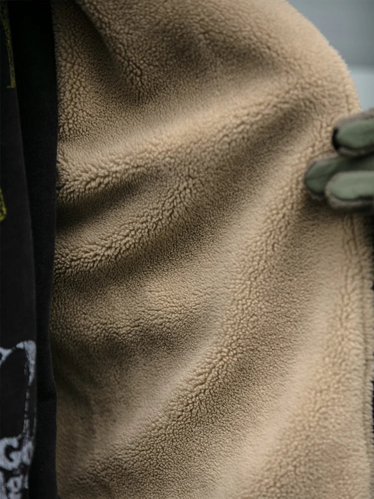 Vintage Fleece Bomber Jacket