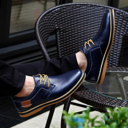 Men Oxfords Genuine Leather Dress Shoes Brogue Lace Up Italian Mens Casual Shoes Luxury Brand Moccasins Loafers Plus Size 38-48