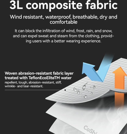 COPOZZ Ski Jacket Women Man Hooded Ski Wear Windproof Winter Overalls Hoodie Waterproof Outdoor Sports Clothing Snowboard