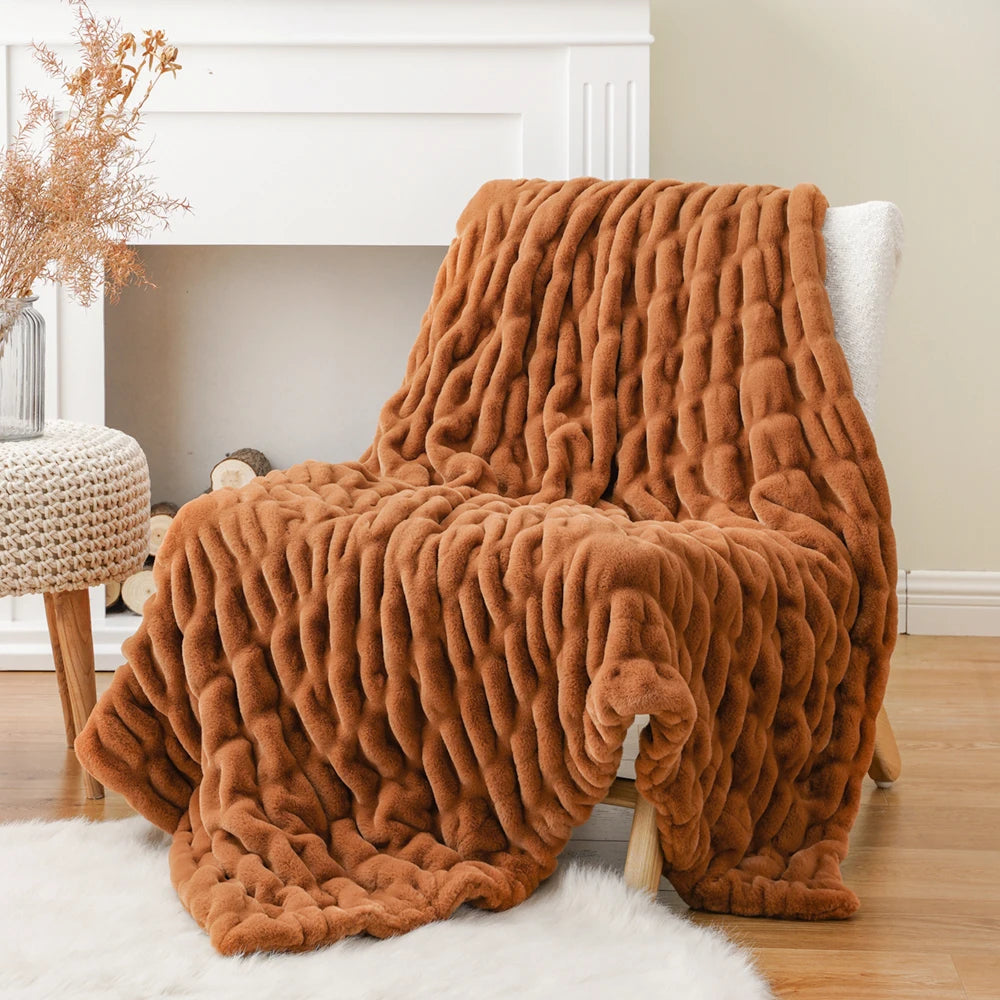 Luxury Faux Fur Throw Blanket