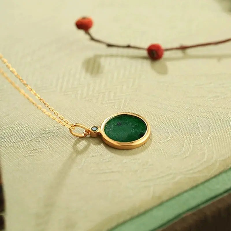 Green Chalcedony Peace & Happiness Necklace
