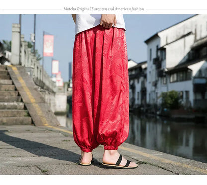 Samurai Style Wide-Leg Trousers