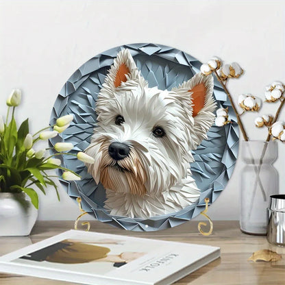 West Highland White Terrier Dog Flat 3D Ornament