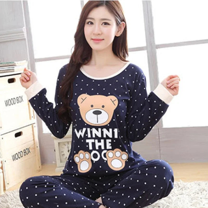 Polka Dot Bear Pajama Set