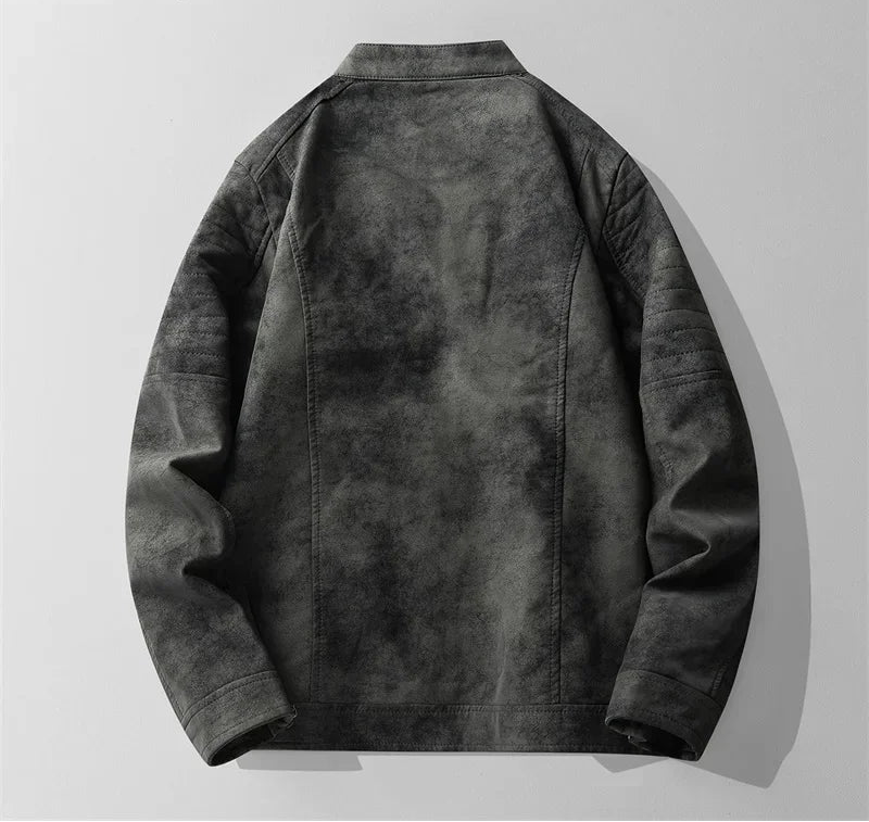 Retro Wool-Lined Leather Jacket