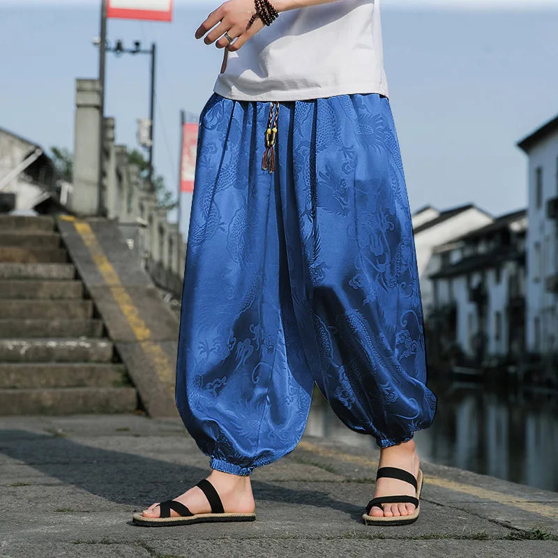 Samurai Style Wide-Leg Trousers