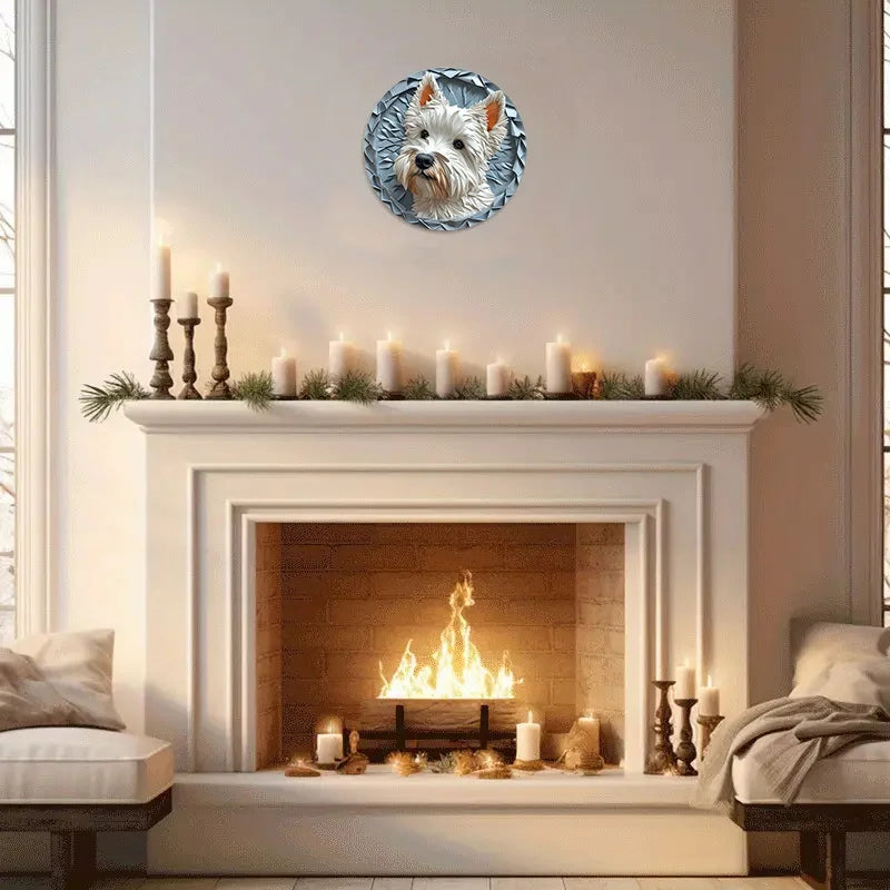 West Highland White Terrier Dog Flat 3D Ornament