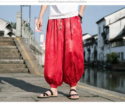 Samurai Style Wide-Leg Trousers