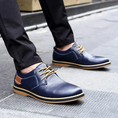 Men Oxfords Genuine Leather Dress Shoes Brogue Lace Up Italian Mens Casual Shoes Luxury Brand Moccasins Loafers Plus Size 38-48