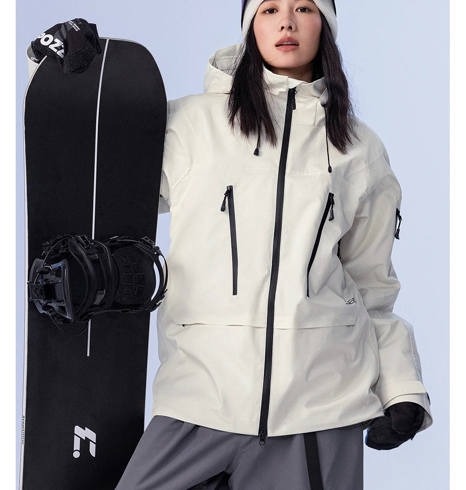 COPOZZ Ski Jacket Women Man Hooded Ski Wear Windproof Winter Overalls Hoodie Waterproof Outdoor Sports Clothing Snowboard