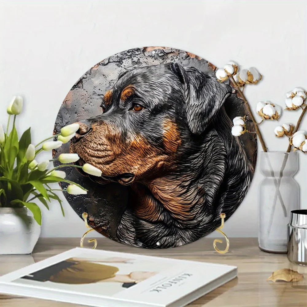 Rottweiler Dog Flat 3D Ornament