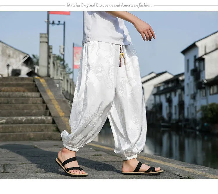 Samurai Style Wide-Leg Trousers