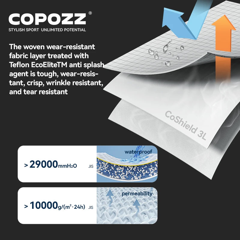 COPOZZ Ski Jacket Women Man Hooded Ski Wear Windproof Winter Overalls Hoodie Waterproof Outdoor Sports Clothing Snowboard