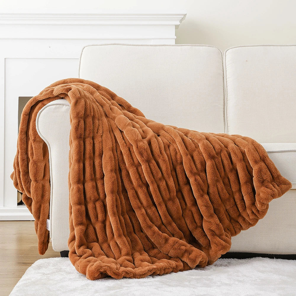 Luxury Faux Fur Throw Blanket