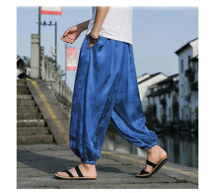 Samurai Style Wide-Leg Trousers