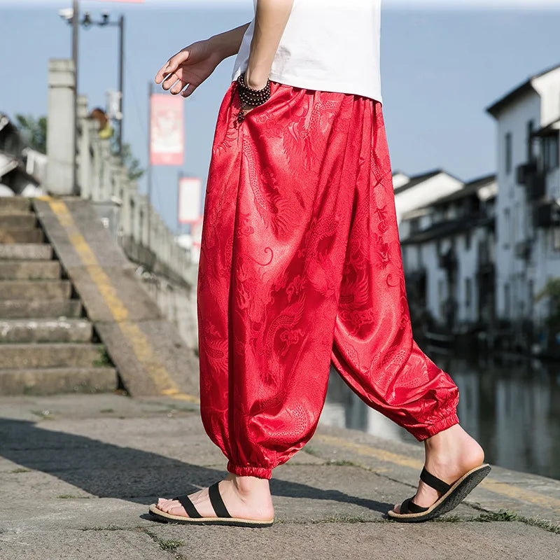 Samurai Style Wide-Leg Trousers