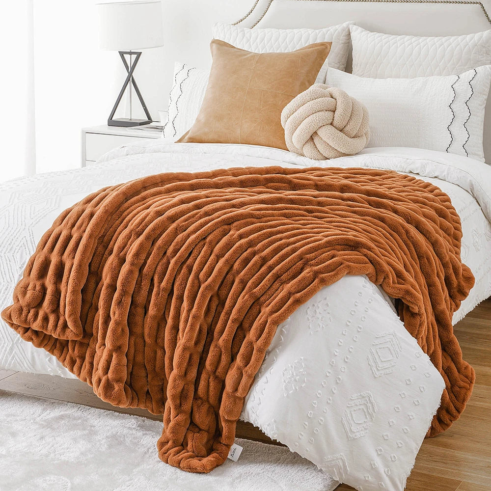 Luxury Faux Fur Throw Blanket