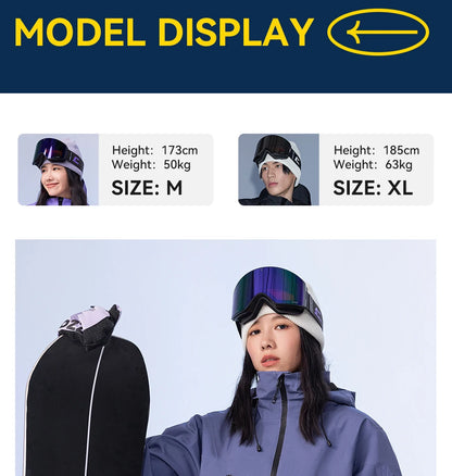 COPOZZ Ski Jacket Women Man Hooded Ski Wear Windproof Winter Overalls Hoodie Waterproof Outdoor Sports Clothing Snowboard